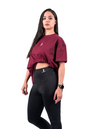 Divergent oversized T-shirt women, t-shirt oversize femme divergent, vetements de sport maroc femme